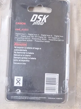 Batería DSK NB-3L para Canon 3.7V 850mAh
