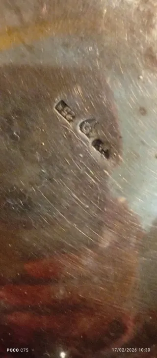 Tetera antigua metal plateado