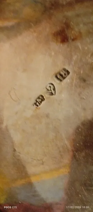 Tetera antigua metal plateado