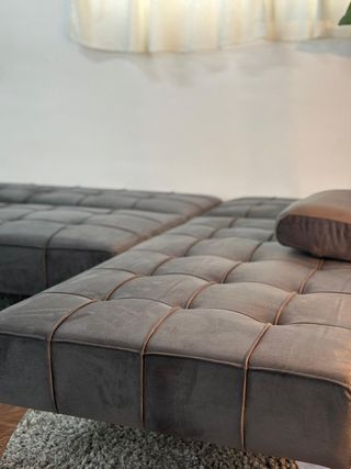 Sofá Cama Chaiselongue Gris Pequeño