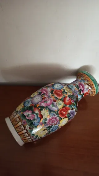 Grande Vaso Porcellana Cinese Floreale 36cm