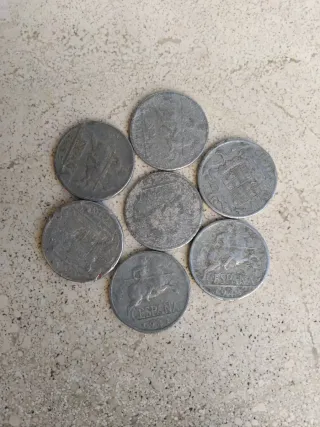 7 Monedas 10 Céntimos España 1941 y 1945