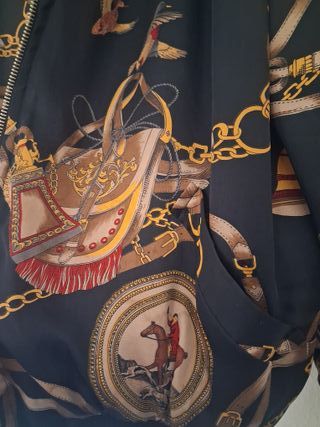 Bomber oversize vintage con estampado