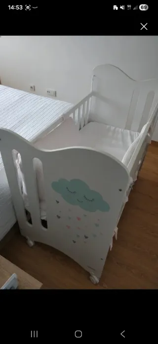 Cuna Micuna Lili 120x60 Blanca y colchón nuevo
