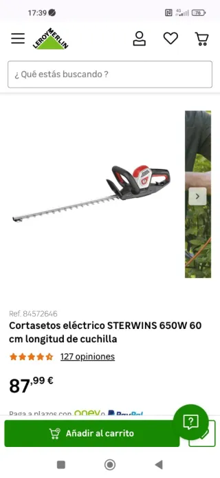 Cortasetos Eléctrico STERWINS 650W 60cm