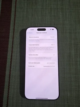 iPhone 16 Pro Max - Salud Batería 100%