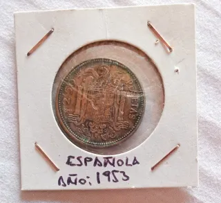 Moneda 2.50 Pesetas 1953 Española