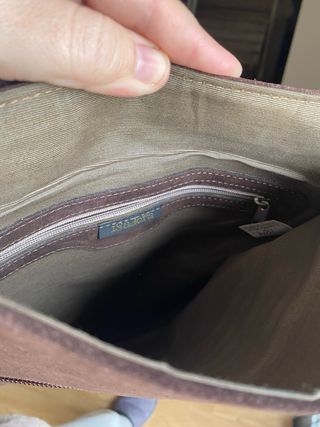 Bolso bandolera piel marrón chocolate