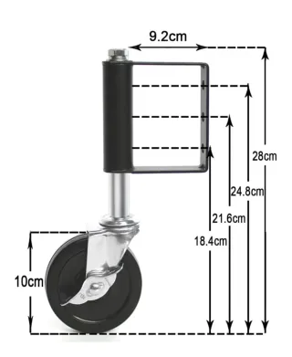 Ruedas (x2) giratorias con resorte para puerta.