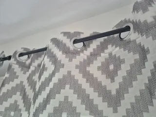 PACK 3 CORTINAS BLANCAS Y GRISES