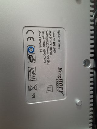 Placa de inducción BergHOFF TRONIC