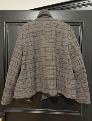 Chaqueta Zara Talla M Cuadros Marrón