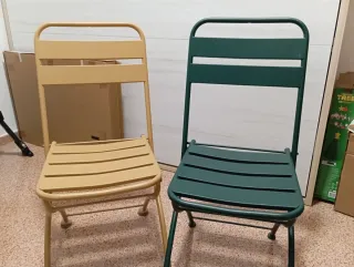 Sillas de jardín plegables de metal