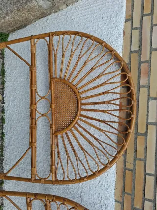 Cabecero de bambú y ratán