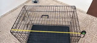 Jaula Perro con Bandeja y Ruedas