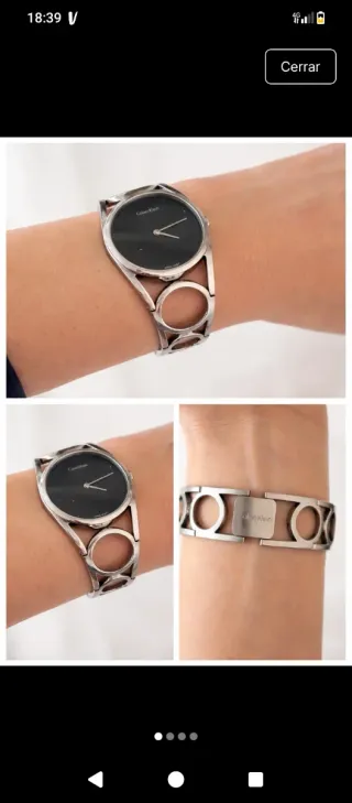 Reloj Calvin Klein Mujer Negro/Plata