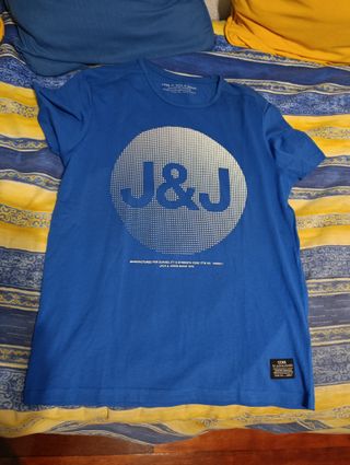 Camiseta Jack & Jones azul con logo