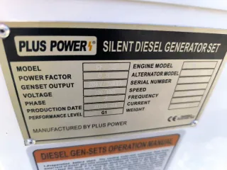 Generador Eléctrico Diesel PLUS POWER