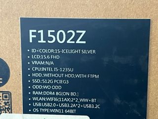 ASUS Vivobook 15" 512SSD 8GB RAM WIN 11 GARANTIA