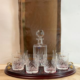 Set Whisky Decantador y Vasos con Bandeja