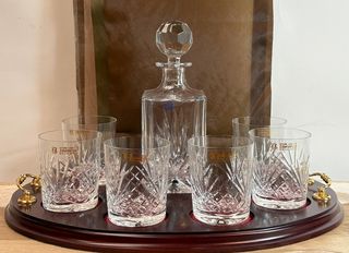 Set Whisky Decantador y Vasos con Bandeja
