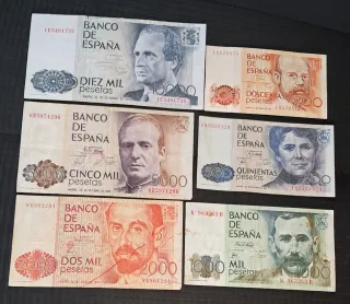 Billetes Españoles Años 80 (Varios Valores)