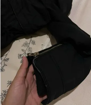 Abrigo negro Zara Talla S