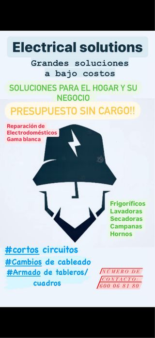 Electrcidad y reparacion de elctrodomesticos