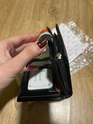 Cartera Mujer con Monedero y Billetera de  Piel.