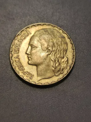 Moneda 1 Peseta 1937 República Española