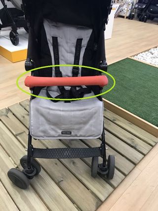 Barra para silla de paseo color naranja