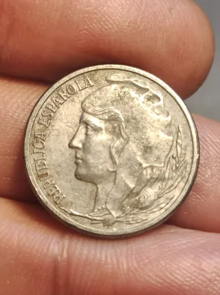 Moneda 5 céntimos 1937 República Española