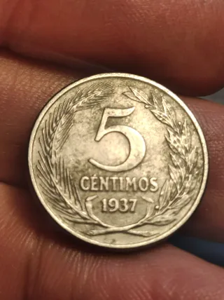 Moneda 5 céntimos 1937 República Española