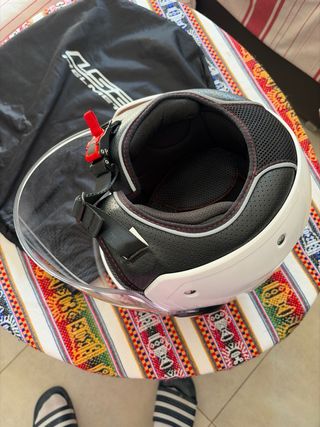 Casco Moto LS2 Blanco Nuevo. Lo vendo en mano.