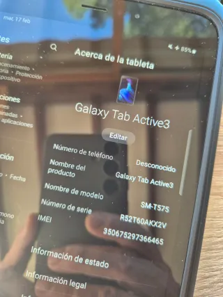 Samsung Galaxy Tab Active3 Negro