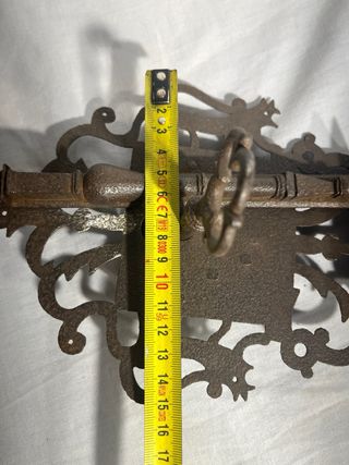 Cerradura bargueño hierro forjado con llave
