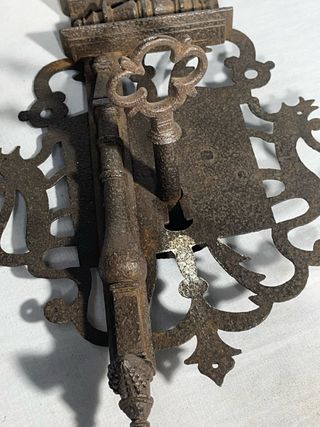 Cerradura bargueño hierro forjado con llave