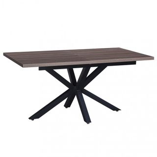 Tavolo Allungabile Effetto Cemento Gambe Metallo