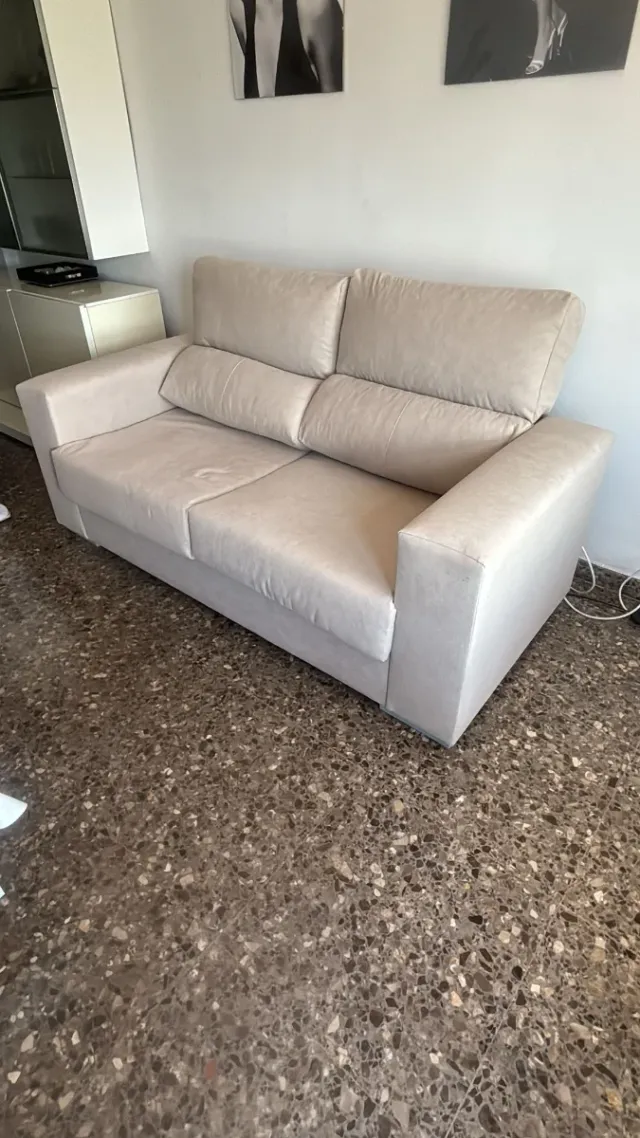 Sofá modular gris tela