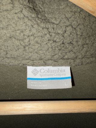 Chaqueta Columbia sherpa bicolor verde Talla L