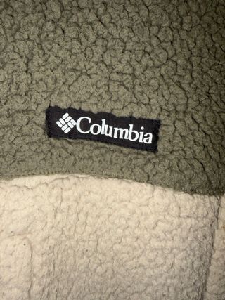Chaqueta Columbia sherpa bicolor verde Talla L