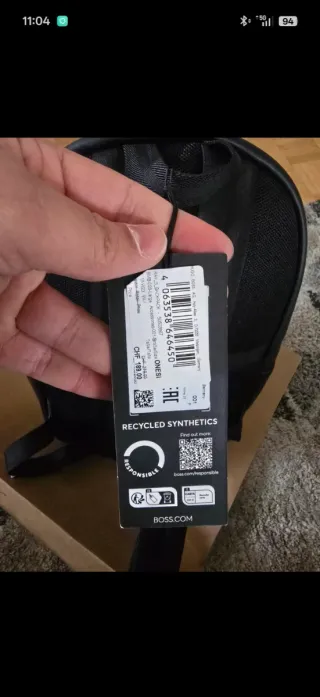 Mochila Hugo Boss Negra. Original 110%