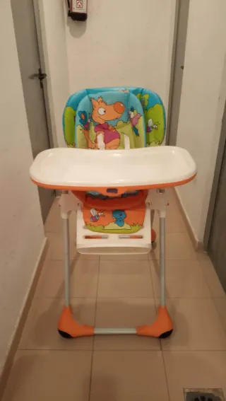 Trona para bebé con cojín estampado