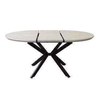 Tavolo Rotondo Allungabile 120/160Cm Gambe Metallo