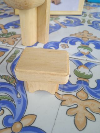Juego Baño Muñecas Madera