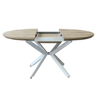 Tavolo Rotondo Allungabile 120/160Cm Gambe Metallo