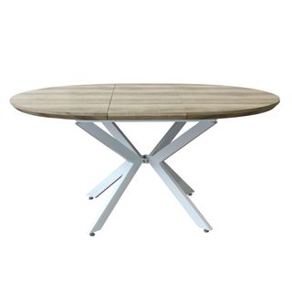 Tavolo Rotondo Allungabile 120/160Cm Gambe Metallo