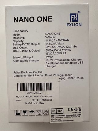 Batería FXLION V-Mount NANO ONE