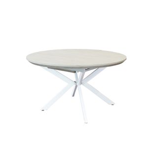 Tavolo Rotondo Allungabile 120/160Cm Gambe Metallo