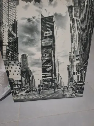 Cuadro Moderno Times Square Blanco y Negro